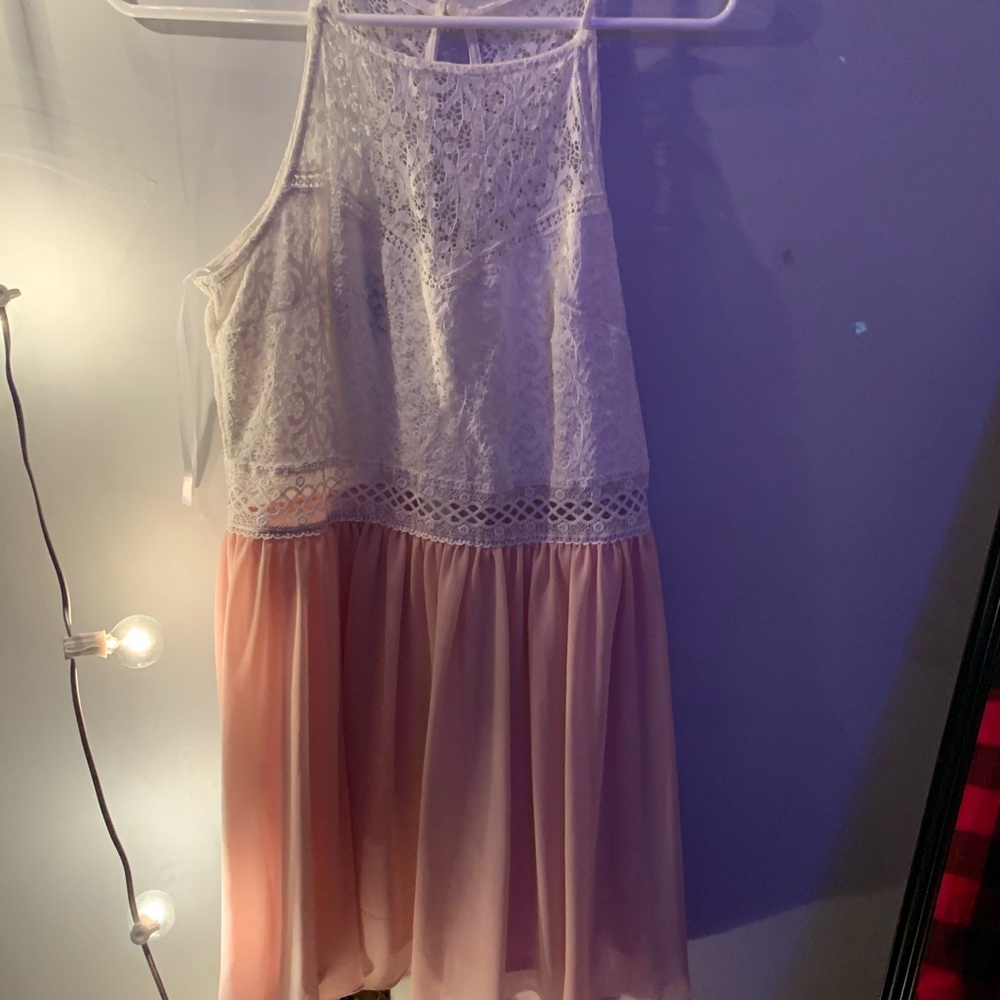 Beautiful white and light pink dress